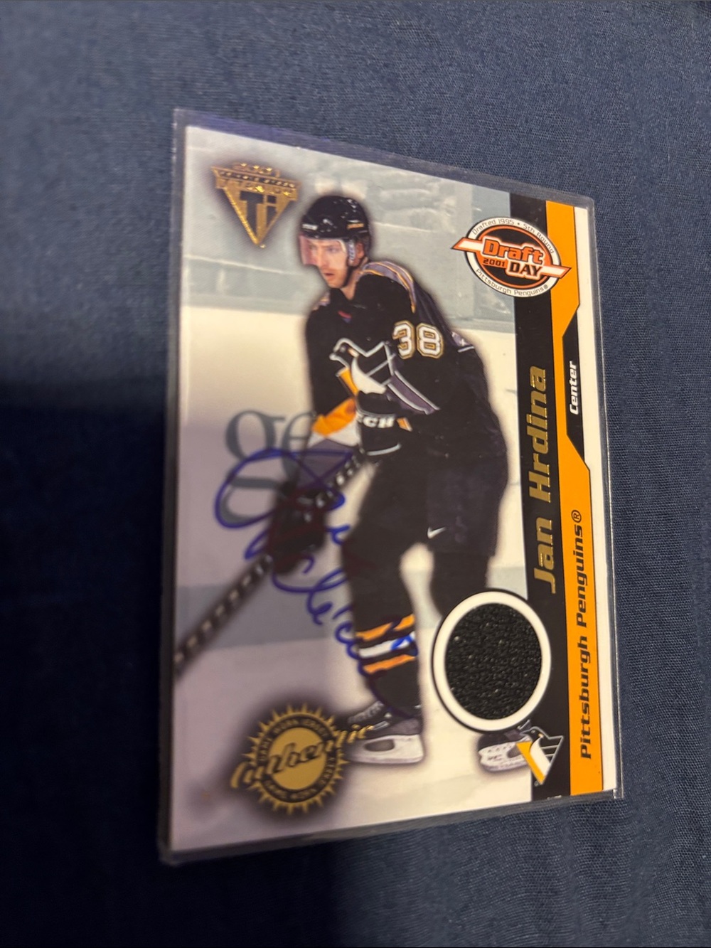 2000-01 Pacific Private Stock Titanium Draft Day Edition Jan Hrdina autographed